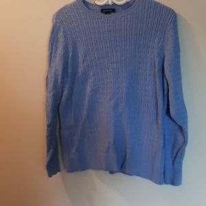 Lands End light blue cable-knit sweater